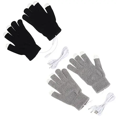 Produktbild: Kisangel Handschuhe Damen Herren Touchscreen Beheizte Fäustlinge Für Touchscreen Herren Damen Heizhandschuhe