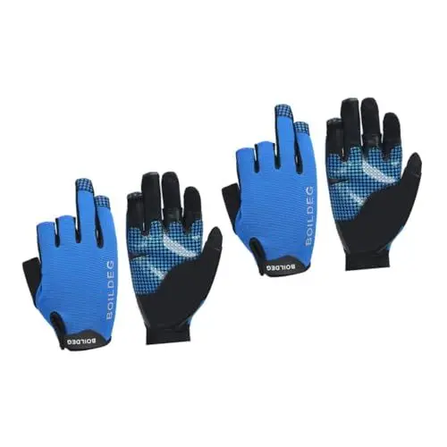 Produktbild: Kisangel 2 Paar reflektierende Handschuhe Anti-Handschuhe Handschuhe für Angelausrüstung Handschuhe reflektierend Outdoor Handschuhe motorradhandschuhe Angelhandschuhe