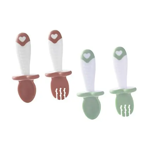 Produktbild: Kisangel 2 Sätze Löffel Für Babynahrung Säuglingslöffel Babylöffel Geschirr Babygabel Und Löffel Baby-löffel- Säuglingsgabel Und -löffel Kind Pp Baby Ergänzendes Essen