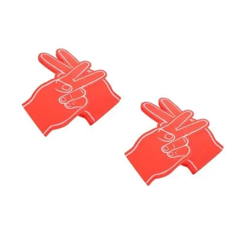 Produktbild: Kisangel 2 Sätze Schaumfinger Mini-Basketball Fingerspielzeug Schaumstofffinger Armband Hände Für Kinderspielzeug Cheerleader-Requisiten Sportfan-Finger Eva Rot 6 Stück * 2