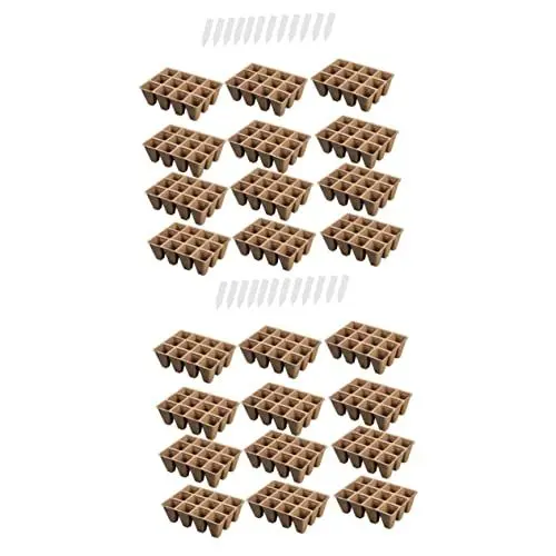 Produktbild: Kisangel 2 Sets Mit 24 Blumentöpfen Setzlingtöpfe Aus Zellstoff Anzuchttopf Pflanzen-starterschale Garten-gewächskasten Zum Einfachen Umpflanzen Von Stecklingen