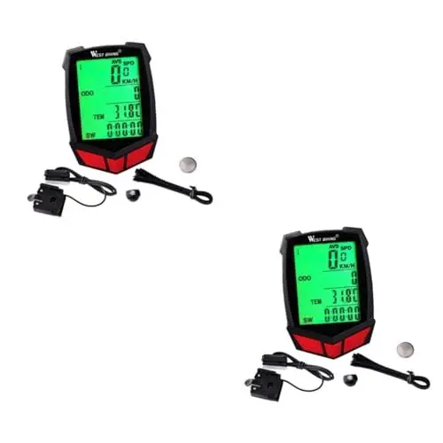 Produktbild: Kisangel 2 Stück 20 Fahrrad Mit Digitalem Tacho Fahrradcomputer-Monitor Computermonitore Motor Tacho Fahrrad Kilometerzähler Tacho MTB Fahrrad Fahrradmonitor LCD Fahrradausrüstung Kabellos