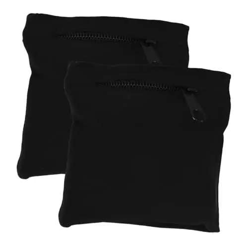 Produktbild: Kisangel Unisex-Armband-geldbörse für Damen und Herren Handy-Armband Reißverschlusstasche Laufarmband Schwarz