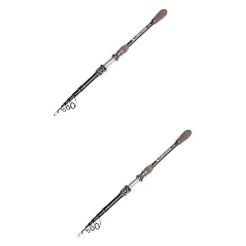 Produktbild: Kisangel 2st Angelrute Fürs Meer Teleskopstange Reise-angelrute Tragbare Angelrute Mini-angelrute Teleskopierbare Angelrute Angeln Taschen-angelrute Tasche Angelrute Kohlenstoff Meerespol