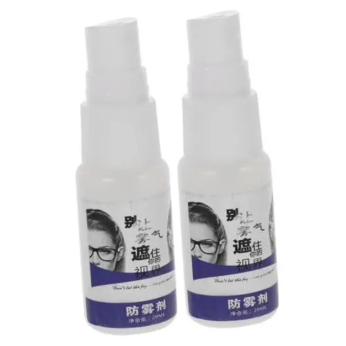 Produktbild: Kisangel 2st Entnebelungsflüssigkeit Glasreiniger Nebelreiniger Antibeschlagtücher Fensterreiniger Fensterputzer Glastücher Spiegelreiniger Antibeschlagspray Für Glas Brille Abs Fernglas
