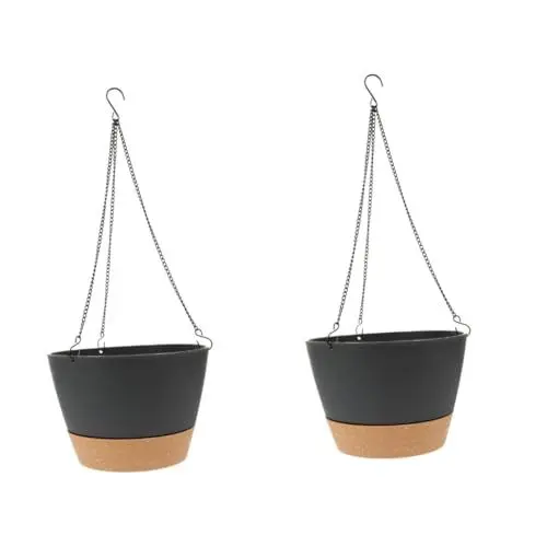 Produktbild: Kisangel 2stücke Hängender Pflanzcontainer Aus Moderner Blumentopf Für Sukkulenten Und Blumen Für Balkon Und Stilvolles Und Platzsparendes Design