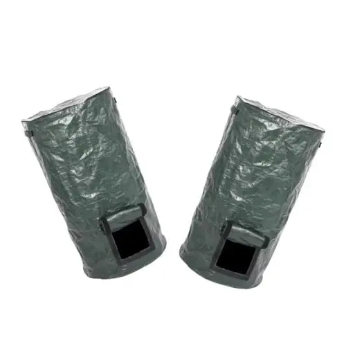 Produktbild: Kisangel 2st Kompostbeutel Strapazierfähige Gartentaschen Abfallbeutel Blatt Bin Rasenabfallsack Gallonen Gartentasche Schuttsack Komposter Im Freien Laubabfallsäcke Stahlplatte Anti-Drop