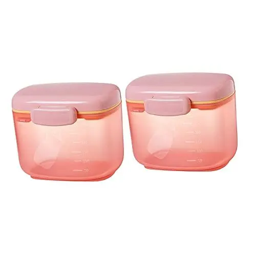Produktbild: Kisangel 2st Milchpulver Box Milchpulverbehälter Baby Spender Für Babynahrung Spenderbehälter Für Milchpulver Vorratsbehälter Für Milchpulver Snack Kieselgel Reisen Pulverlöffel