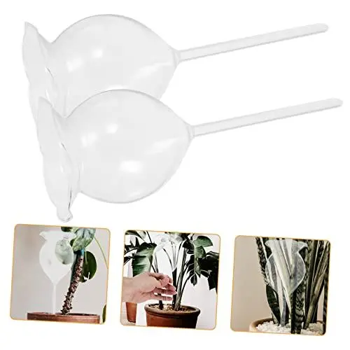 Produktbild: Kisangel Gerät Automatische Bewässerungstöpfe für Zimmerpflanzen 2er-Pack Glas Lazy Watering Tool