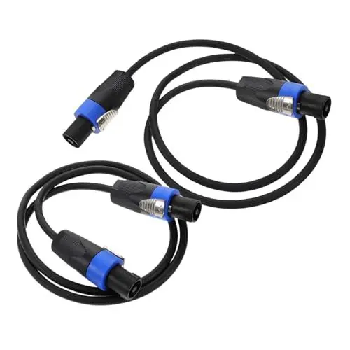 Produktbild: Kisangel 2stücke Lautsprecherkabel Reinem Kupfer Für Autos Audio Lautsprecher Mit Stecker Und Terminals Kompaktes Design Für Vielseitige Verwendung