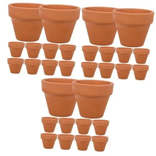 Produktbild: Kisangel 30 STK Mini-Topf Aus Terrakotta Kleine Tontöpfe Zum Basteln Rustikale Blumentöpfe Pflanzgefäße Für Baumschulen Pflanzgefäß Für Blumentöpfe Keramiktopf Vase Drinnen Südkorea Büro