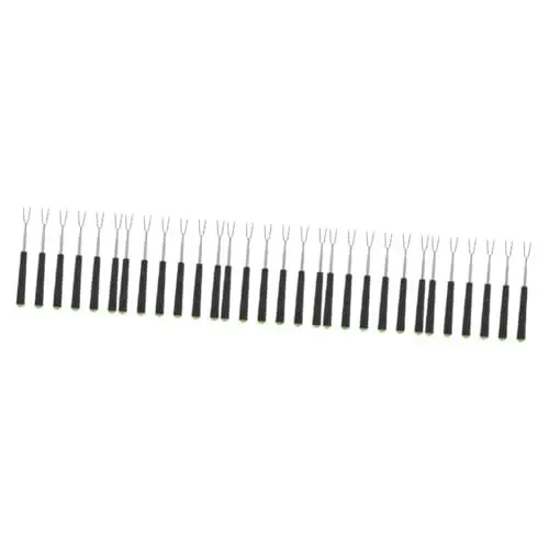 Produktbild: Kisangel 30 Stk Grillgeräte für den Außenbereich Grillspieße stainless steel inoxlm Kabob-Spieße Grillstab Fleischgabeln kochen draussen Grillstock Truthahn Grillgabel BBQ-Nadel Gummi