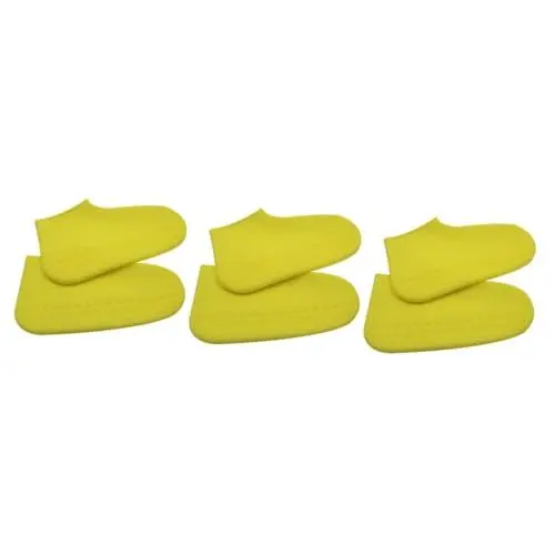 Produktbild: Kisangel 3 Paar Regenfeste Silikon-schuhüberzüge – Unisex-verdickte Regenschuhüberzüge Für Outdoor-aktivitäten