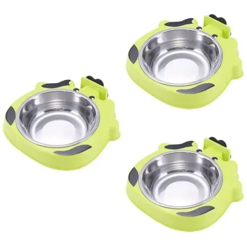 Produktbild: Kisangel 3 STK Haustier Hund Schüssel Futterspender für Haustiere Futternapf für Welpen hundefutter Gericht Haustiergerichte einwegrasierer Haustiernapf Wasserspender Hängend Geschirr pp