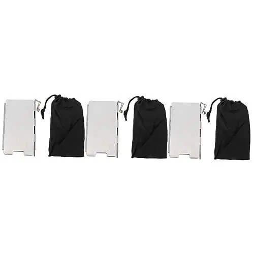 Produktbild: Kisangel 3 Sets Aluminiumlegierung Windschutzscheibe Für Camping Bbq Klappbarer Tragbarer Herd Windschutz Kochen Im Freien Windschutzscheibe