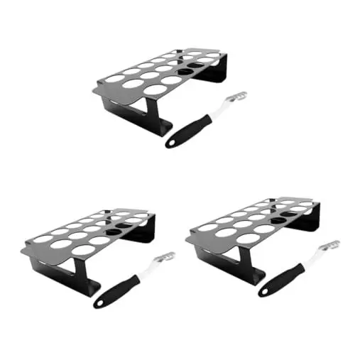Produktbild: Kisangel 3 Sets Chili Grill Hähnchenbein Grillrost Pfefferentkerner Werkzeug Grillzubehör Grillrost Pfeffer Grillrost Gestelle Zum Grillen Bratenrost Grillständer Ofen Grillrost