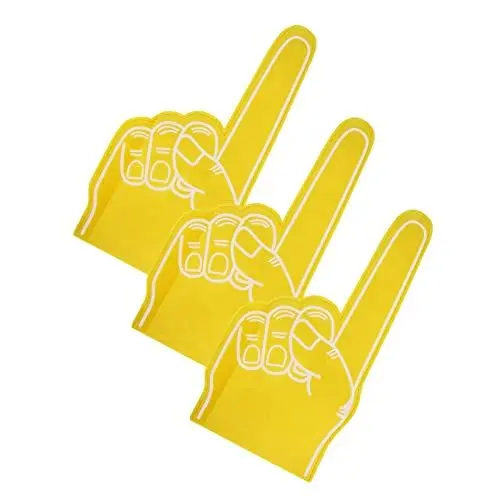 Produktbild: Kisangel 3 Stück Schaumstoff- Sportzubehör Geschmücktes Zubehör Blaue Accessoires Rote Pompons Fußball-Party Mini-Schaumstoff-Finger Cheerleading-Handschäume Finger Für