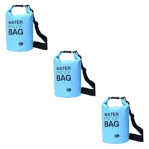 Produktbild: Kisangel 3st Aufblasbare Schwimmtasche Schwimmsack Sicherheits-trockensack Faltbarer Wasserbeutel Camping-wassersack Schwimmende Trockensäcke Boje Reisen Trockene Tasche Gittergewebe