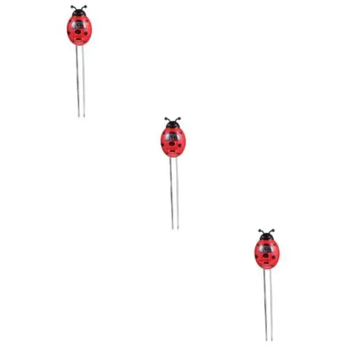 Produktbild: Kisangel 3st Bodentester Bodenfeuchte Tester Bodennährstofftester Gartenerde Bodentest-kit Feuchtigkeitsmesser Im Innenbereich Digitales Hygrometer Rasenzähler Pflanze Blumen Legierung Rot