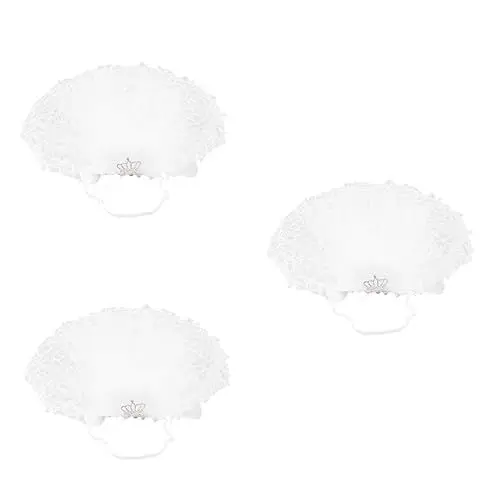 Produktbild: Kisangel 3st Katze Brautschleier Mädchen Schleier Blumenhundekostüm Katzenkleider Nur Für Katzen Braut Hund Kleid Für Mädchen Katzen-hochzeits-Cosplay Zubehör Bräutigam Weiß Hochzeitskleid