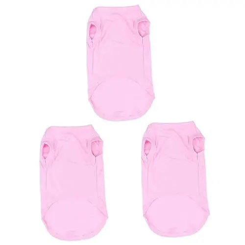 Produktbild: Kisangel 3st Lässige Weste Kleidung Kleidung Haustierkleidung Welpen-Outfits Kleid Für Den Sommer Kleidet Sich Kleine Hunde-Outfits Sommer-welpen-Shirt Beiläufig Rosa Haustierzubehör