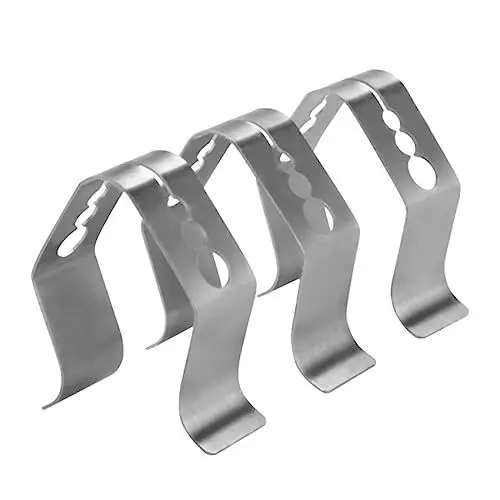 Produktbild: Kisangel 3st Sicherungsclip Fleisch Thermometer Clip Thermometer-sondenhalter Temperaturfühler Halter Thermometer Topfclip Bratenthermometer Halterung Grill Rostfreier Stahl Draussen
