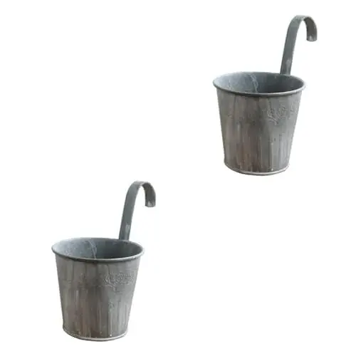 Produktbild: Kisangel 2sets Hängenden Korb Für Anlage -montiert Garten Eisen Hängen Blumentopf 2 Stücke * 2