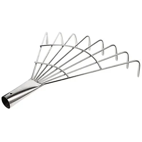 Produktbild: Kisangel 4 Stück Grasrechen Rasenplanierrechen Handrechen Für Den Garten Blatt Rechen Werkzeug Rechen Für Rasen Heavy Duty Teleskopierbare Laubrechen Rostfreier Stahl Falten Grubber Kind