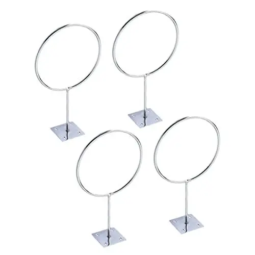 Produktbild: Kisangel 4 Stück Gymnastikball Rugby Ball Rundes Wandregal Ballhalter Wand Ballnetz Medizinball Regale Zur Aufbewahrung An Der Wand Montiert Football Ball Wandbehang Basketball Fitness