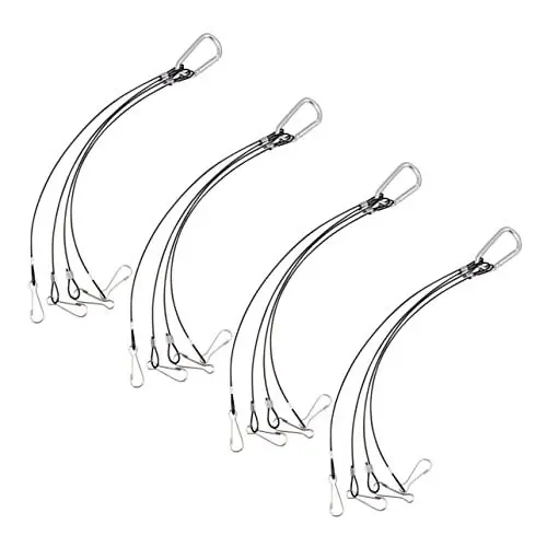 Produktbild: Kisangel 4 Stück Hochleistungs-Kleiderbügel Outdoor-Pflanze LED Schwerlast-Kleiderständer Pflanzenaufhänger hydroponisches Aufhängeset Pflanze wächst leichtes hängendes Seil Lampen Schlinge