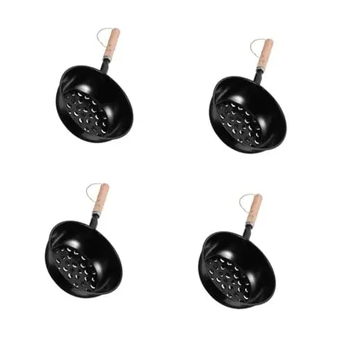 Produktbild: Kisangel 4 Stück Outdoor Grill Holzkohleofen Kaminbrenner Grill Kamin Grillanzünder Stabfeuerzeug Grill Kaminanzünder Kaminanzünder Korb Camping Grill Feuerschale