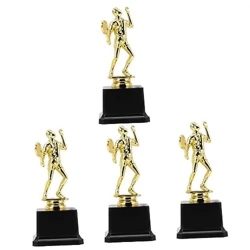 Produktbild: Kisangel 4 Stück Trophäenmodell Für Den Sport Trophäen Für Erwachsene Badminton-Pokal Fußballpokal Verbotene Insel Pokale Und Trophäen Kleiner Pokal Emmy Plastik Die Medaille Kind Kleidung