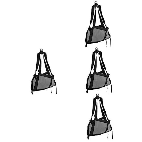 Produktbild: Kisangel 4 Stück Wiegegurt Tierwiegesling Tierwaage-Sling Kalb Welpe werkzeug aussetzen Hund wiegen Hängematte Ziegenwaage Haustier Hosenträger hängende Waage Hündchen Kleinkind Nylon
