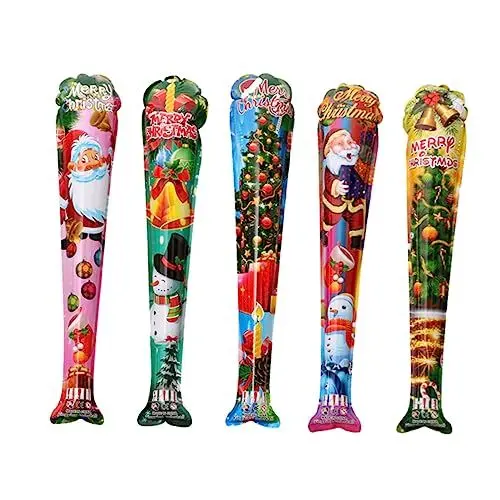 Produktbild: Kisangel Automatisch Aufblasbare Weihnachtsstab-spielzeuge 5 Stück Für Kinder Lebendiger Druck Für Ihre Weihnachtsfeier-atmosphäre Zufälliger Stil