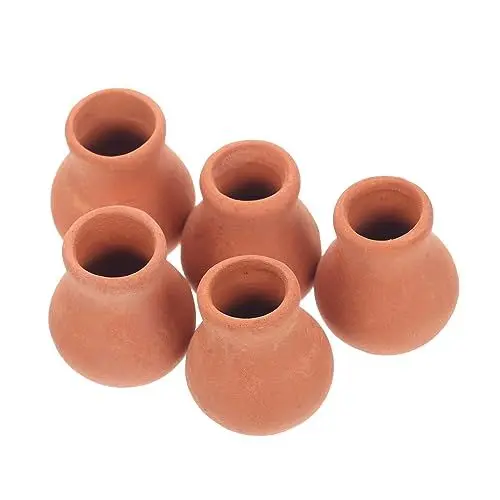 Produktbild: Kisangel 5 STK Puppenhaus Blumentopf Puppenhaus Tonvase Topf Amphore Tont? Kleine Terrakottatöpfe Kleine Tonvasen Töpfe Für Zimmerpflanzen Dollhouse Clay Vase Keramik Bonsaischale Miniatur