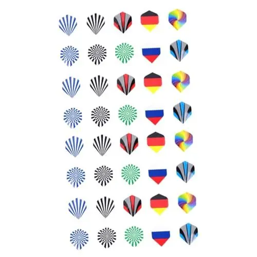 Produktbild: Kisangel 60 STK Flüge Profi-Darts-Flights Steeldarts Flight Coole dartflights schlank Dartscheiben Pfeil Dartspieler Dart-Zubehör Dart Wing Spiel Spielzeug Balance einstellen