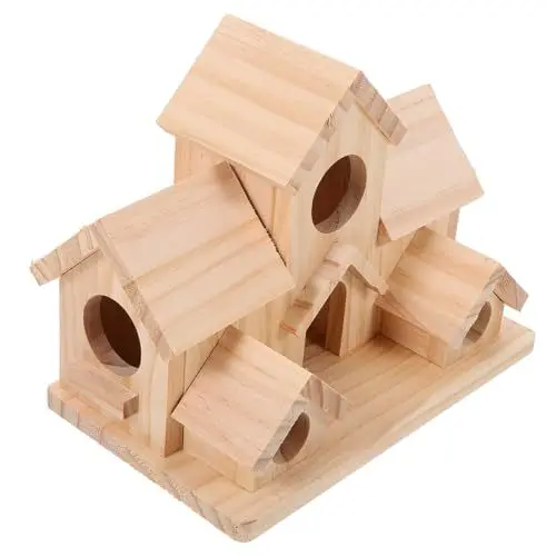 Produktbild: Kisangel Holz Vogelhaus Land 6 Loch Outdoor Dekorative Vogelkäfig für Garten Decor