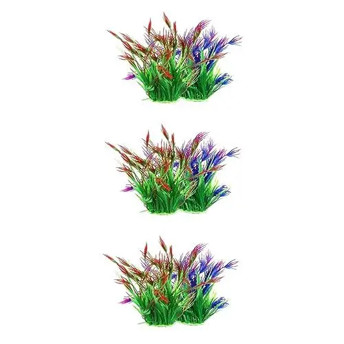 Produktbild: Kisangel 6 STK Aquarium Simulierte Wasserpflanzen Ziergras Für Aquarien Aquarium Künstliche Pflanze Unterwasser-fälschung Aquarium-pflanzenornament Grün Aquariengras Keramikbasis Anlage