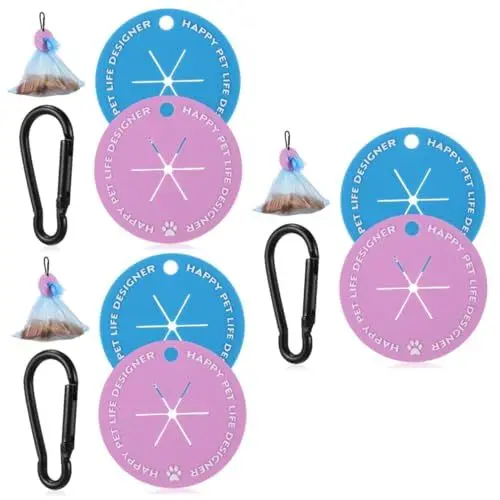 Produktbild: Kisangel 6 Stk Heber Hundekotbeutelhalter Hundetaschenhalter Müllbeutelhalter Kotbeutelhalter Für Haustiere Freihändiger Knotenhalter Hundekothalter Für Die Leine Hundeleinenhalter Pvc