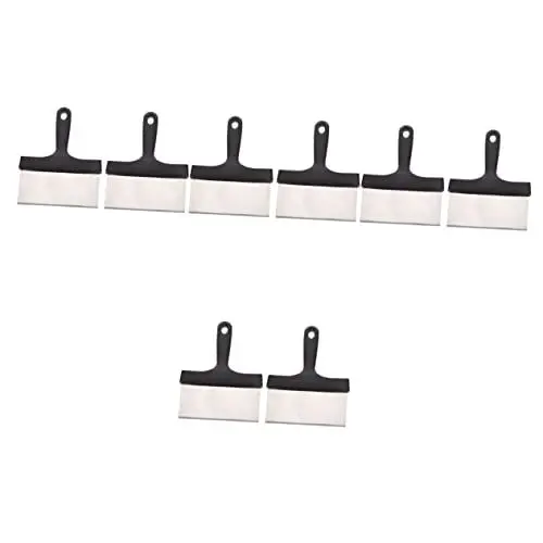 Produktbild: Kisangel 8 STK Grillschaber Grillplattenschaber Grillpfannenschaber Auto Aufkleber entferner Grillrost Schaber Grill bürste Grill Pinsel Schaber für Grillpfanne Grillreiniger Schaber abs