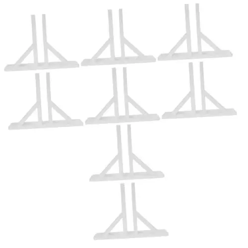 Produktbild: Kisangel 8 Stk Bausatz Zahnspange Zäune Gartenzaun Basis Stütze Für Zaunständer Zaununterstützung Kleine Zaunbasis Zaunhalter Praktisches Zaunteil Zaunzubehör Halterung Weiß Holz Einstellen