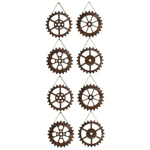 Produktbild: Kisangel 8 Stk Wandbehang Mit Retro-ausrüstung Wohnkultur Retro-ausrüstung Aus Holz Ausrüstungsdekor Im Industriestil Pappel-doppel-klarsichtbrett Haushalt Auflistung Büro