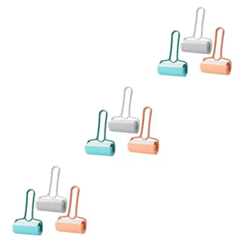 Produktbild: Kisangel 9 STK Roller-Haar-Aufkleber Haarentferner für Kleidung tragbare Fusselrolle tierhaar bürste tierhaarbürste Rollen Teppich klebriger haarentferner klebrige Papierrolle Haushalt