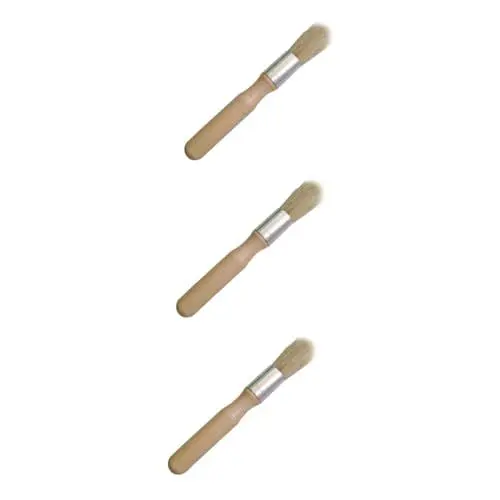 Produktbild: Kisangel 9 Stk Pinsel zum Kochen round brush rundbürste easy putz bbq brush grillzubehör Pinsel für Möbel Wachsbürste Detailpinsel aus Schweinehaar Grillholzbürste Borstenholzbürste Hölzern