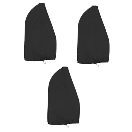 Produktbild: Kisangel Abdeckung Chutz Für Sessel Doppelt Sitzerhöhung Wasserdicht Im Freien Sonnenliegen Für Den Garten Korb Schwingender Hängesessel Glockenspiel Bistro Black Polyester (polyester)