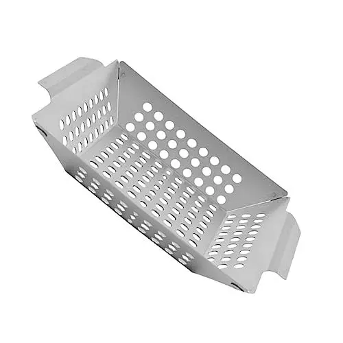 Produktbild: Kisangel BBQ-Auffangwanne Bratpfanne Backform Fachmann BBQ-Grill-Topper Gemüsefach Grillzubehör Grillpfanne für den Haushalt draussen Undichte Festplatte schmücken Grillplatte Tablett