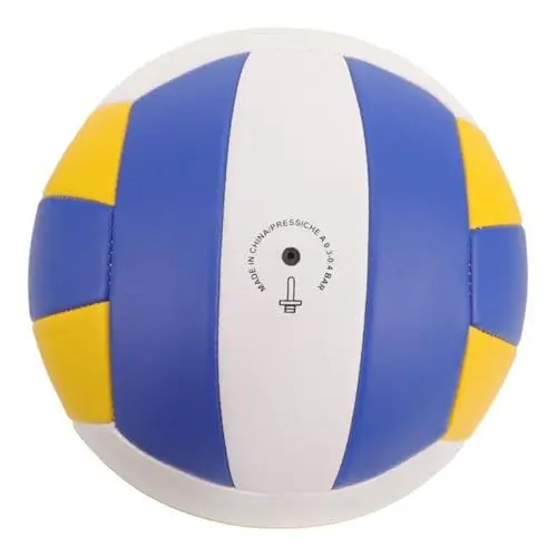 Produktbild: Kisangel Volleyball Weich Volleyball Kaufen Beachvolleyball Set Mit Volleyballnetz Knieschonern Und Zubehör Ideal Für Training Und Spiele Im Freien Garten Oder Am Strand Für Optimalen