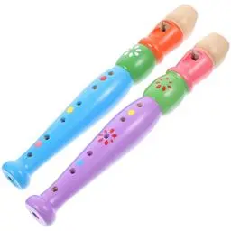 Produktbild: Kisangel Blockflöte Kinder Anfänger Kleine Hölzerne Blockflöten Für Kleinkinder 2 Bunte Piccoloflöte Für Kinder Die Rhythmus-Musikinstrumente Lernen Baby-Früherziehung Musik-Sound-Spielzeug