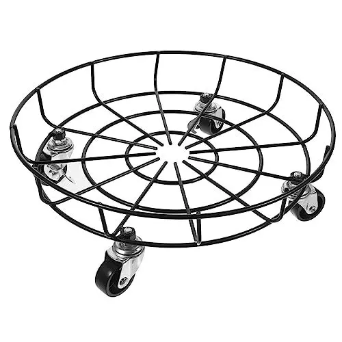 Produktbild: Kisangel Blumentopf Tablett Pflanzenpalettenwagen Blumentopf Mit Rädern Topfpflanzenwalze Pflanzenwagen Pflanzenständer Pflanzmaschinenumsetzer Pflanze Mit Rädern Blumenbeet Draussen Metall