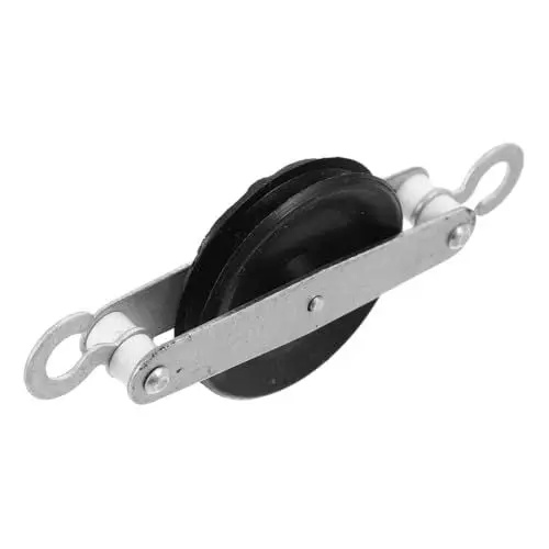 Produktbild: Kisangel Flaschenzug experimentierkasten Seilzug physikalisches Experiment Kabelzug-Kit Requisiten für Physikexperimente Slackline-Umlenkrolle Kabelwagen Hakenrolle Metall